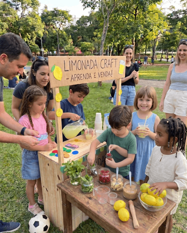 Família com o livro Limocraft
